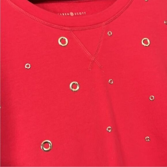 Karen Scott Pink tunic with Silver grommets - Picture 6 of 7